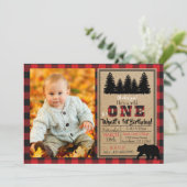 Buffalo Pset Birthday Fotouitnodiging Kaart (Staand voorkant)