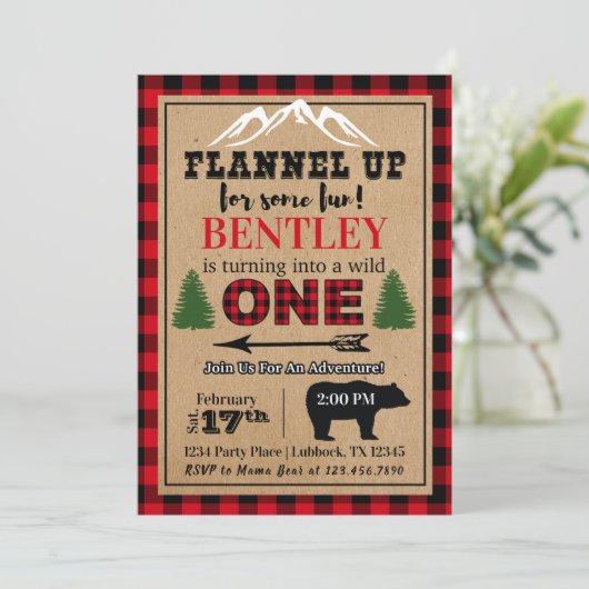 Buffalo Pset Birthday Uitnodiging (Staand voorkant)