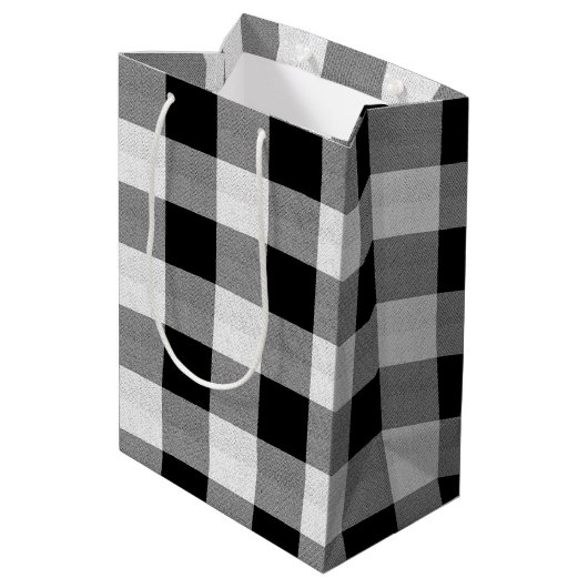 Buffalo Pset Black en White Joy & Peace ID603 Medium Cadeauzakje (Achterkant Gekanteld)