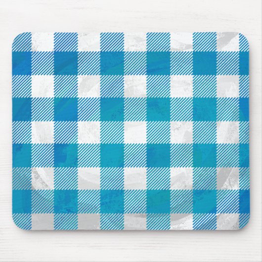 Buffalo Pset Blue en White Muismat (Voorkant)