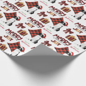 Buffalo Pset Border Collie Kerstmis Cadeaupapier (Hoek)
