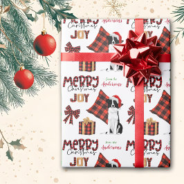Buffalo Pset Border Collie Kerstmis Cadeaupapier