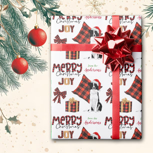 Buffalo Pset Border Collie Kerstmis Cadeaupapier