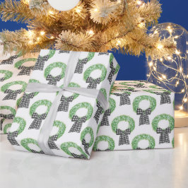 Buffalo Pset Bow Wreatinpapier Cadeaupapier