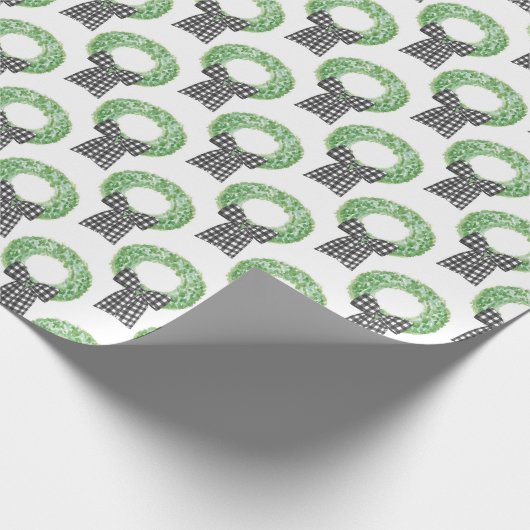 Buffalo Pset Bow Wreatinpapier Cadeaupapier (Hoek)