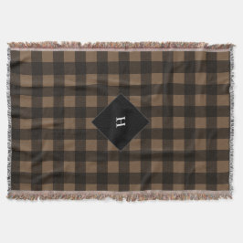 Buffalo Pset Brown Monogram Deken