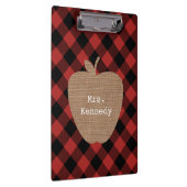 Buffalo Pset Burlap Aangepaste leerkracht Apple Klembord (Rechts)