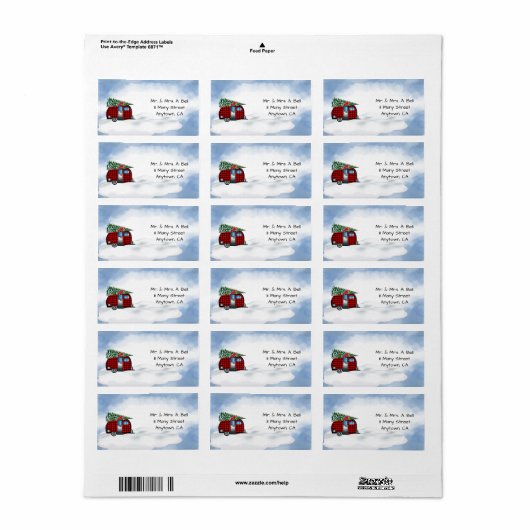 Buffalo Pset  Camper Etiket (Full Sheet)