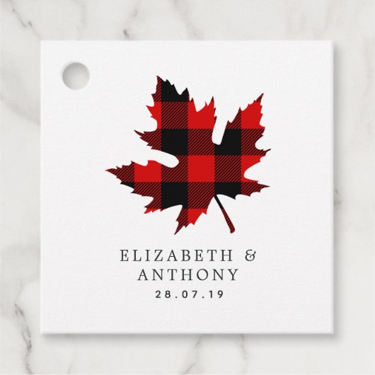 Buffalo Pset Canadian Maple Leaf Bedankjes Labels (Voorkant)