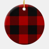 Buffalo Pset Cat First-kerstfoto Keramisch Ornament (Achterkant)