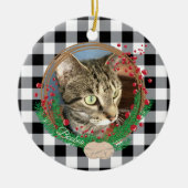 Buffalo Pset Cat Foto Ornament met adem (Voorkant)