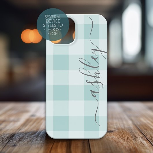 Buffalo Pset Check Calligrafie KAN kleur bewerken Case-Mate iPhone Case