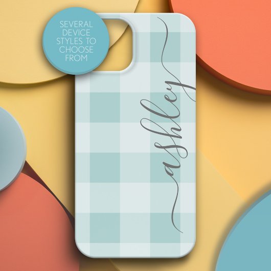 Buffalo Pset Check Calligrafie KAN kleur bewerken Case-Mate iPhone Case