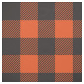 Buffalo Pset Check Pattern Black Oranje Stof (Swatch)