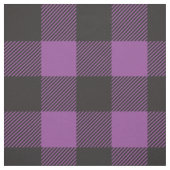 Buffalo Pset Check Pattern Black Paars Stof (Swatch)