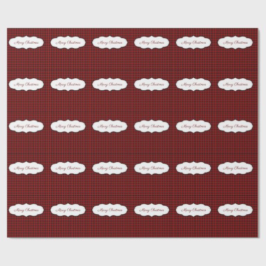 Buffalo Pset Checks Pattern Kerstmis Cadeaupapier (Vlak)
