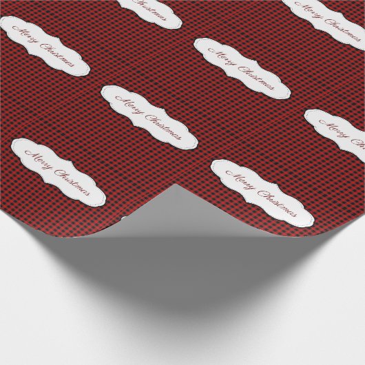 Buffalo Pset Checks Pattern Kerstmis Cadeaupapier (Hoek)