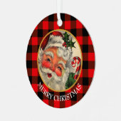 Buffalo Pset Classic Santa Claus Metalen Ornament (Voorkant links)