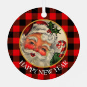 Buffalo Pset Classic Santa Claus Metalen Ornament (Achterkant)