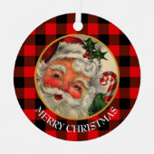 Buffalo Pset Classic Santa Claus Metalen Ornament (Voorkant)
