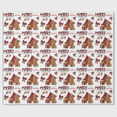 Buffalo Pset Cocker Spaniel Dog Kerstmis Cadeaupapier (Vlak)