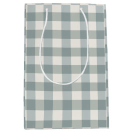 Buffalo Pset Country Farmhouse Green White Medium Cadeauzakje