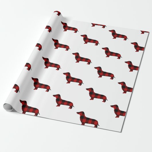 Buffalo Pset Dachshund Cadeaupapier (Uitgerold)