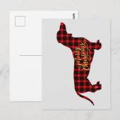 Buffalo Pset Dachshund-kerstBriefkaart Briefkaart (Voorkant / Achterkant)