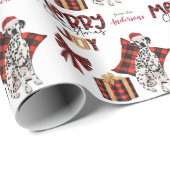 Buffalo Pset Dalmatian Dog Kerstmis Cadeaupapier (Rol Hoek)