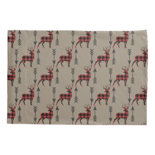 Buffalo Pset Deer op Tan Kussensloop (Achterkant)