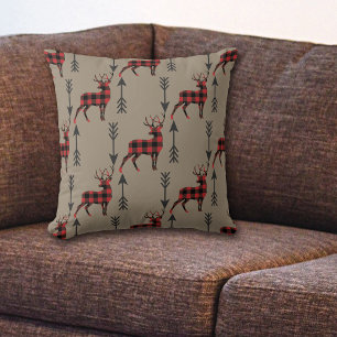 Buffalo Pset Deer op Tan Reversible Kussen