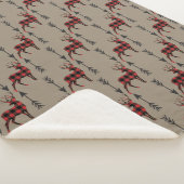 Buffalo Pset Deer op Tan Sherpa Deken (3/4)