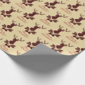 Buffalo Pset Deer Pattern Cadeaupapier (Hoek)