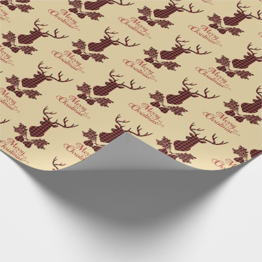 Buffalo Pset Deer Pattern Cadeaupapier (Hoek)