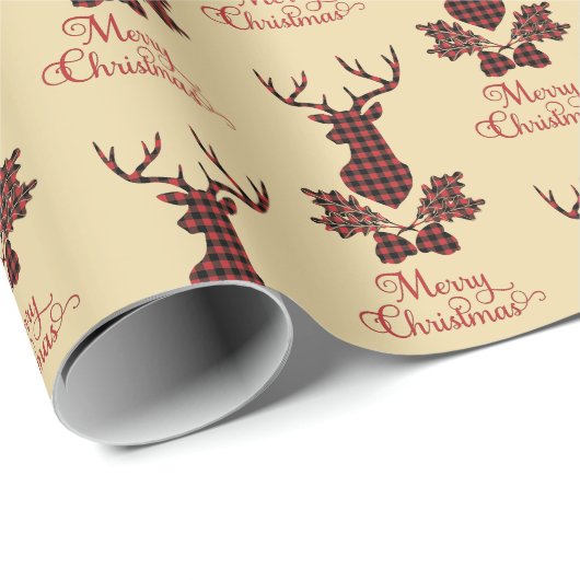 Buffalo Pset Deer Pattern Cadeaupapier (Rol Hoek)