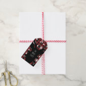 Buffalo Pset Deer Snowflakes Kerstfeest Cadeaulabel (Met Touw)
