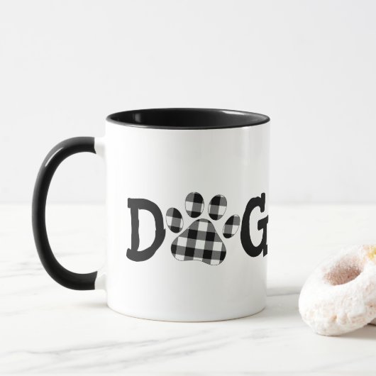 Buffalo Pset Dog mama Pawprints Mok (Met donut)