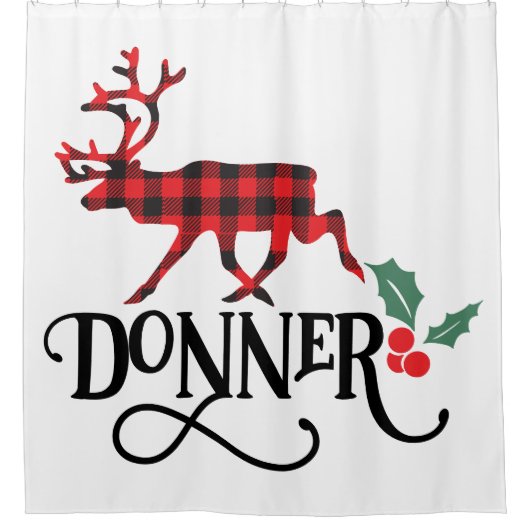 Buffalo Pset Donner Reindeer Douchegordijn (Voorkant)