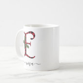 Buffalo Pset E Monogram kerstkoffie Mok (Voorkant links)