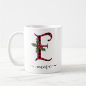 Buffalo Pset E Monogram kerstkoffie Mok (Links)