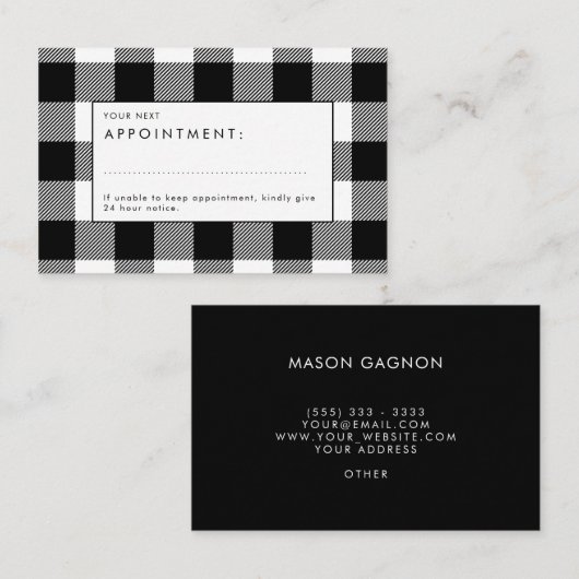 Buffalo Pset Elegant Appointment Card Visitekaartje (Voorkant / Achterkant)
