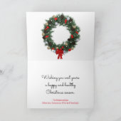 Buffalo Pset Elk Kerstmis Wreath Custom Feestdagen Kaart (Binnen)