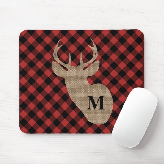 Buffalo Pset en Burlap Monogram Deer Muismat (Met muis)