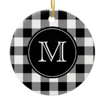 Buffalo Pset Farmhouse Black en White Monogram