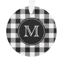 Buffalo Pset Farmhouse Black en White Monogram