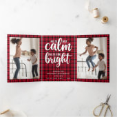 Buffalo Pset Funny All is niet kalm Drieluik Wenskaart (Binnen)