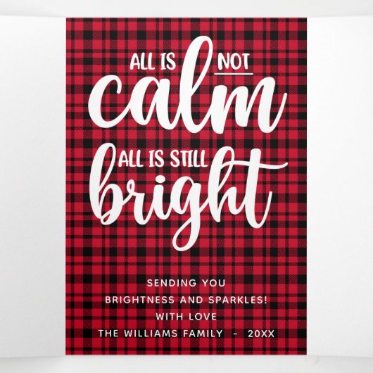 Buffalo Pset Funny All is niet kalm Drieluik Wenskaart (Binnenkant midden)