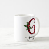 Buffalo Pset G Monogram kerstkoffie Mok (Voorkant rechts)