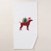 Buffalo Pset German Pointer Dog Tree KerstPa Badhanddoek (Badhanddoek)