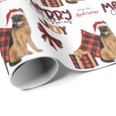 Buffalo Pset German Shepherd Dog Kerstmis Cadeaupapier (Rol Hoek)